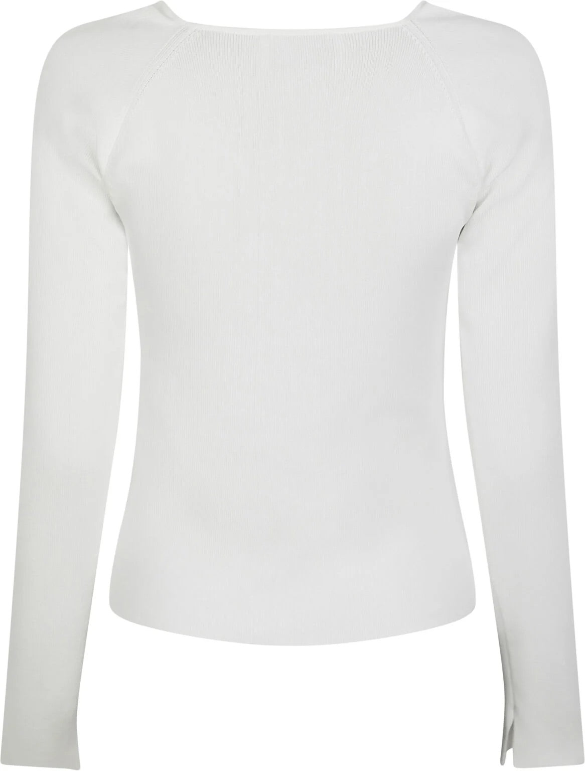 Neo Noir Elaina White Wrap Knit Blouse – Long Sleeve | Women's Designer Outlet