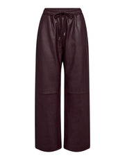 Co'couture Phoebe CC Pull-On Leather Trousers – Burgundy