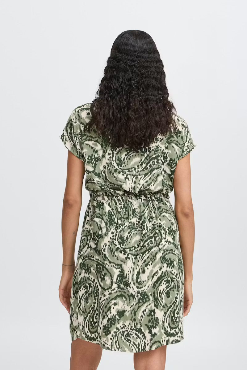 b.young BYMMJOELLA Dress - Green Paisley Print