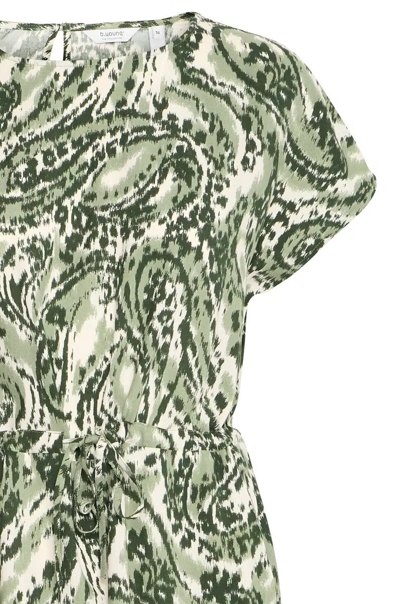 b.young BYMMJOELLA Dress - Green Paisley Print
