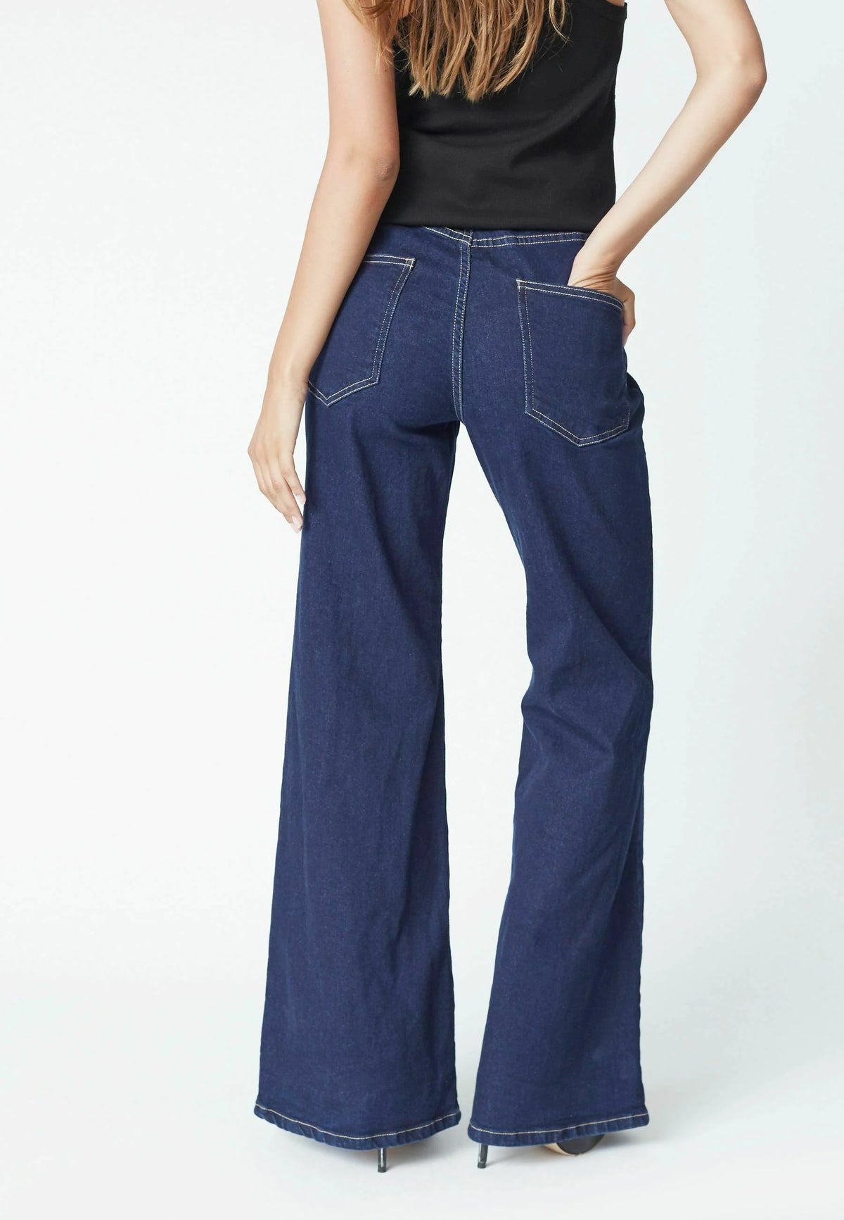 Co'couture Theo CC Wide Flared Jeans – Dark Denim