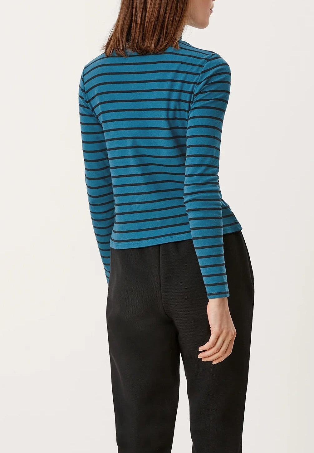 s.Oliver Striped Turtleneck Long-Sleeve Top