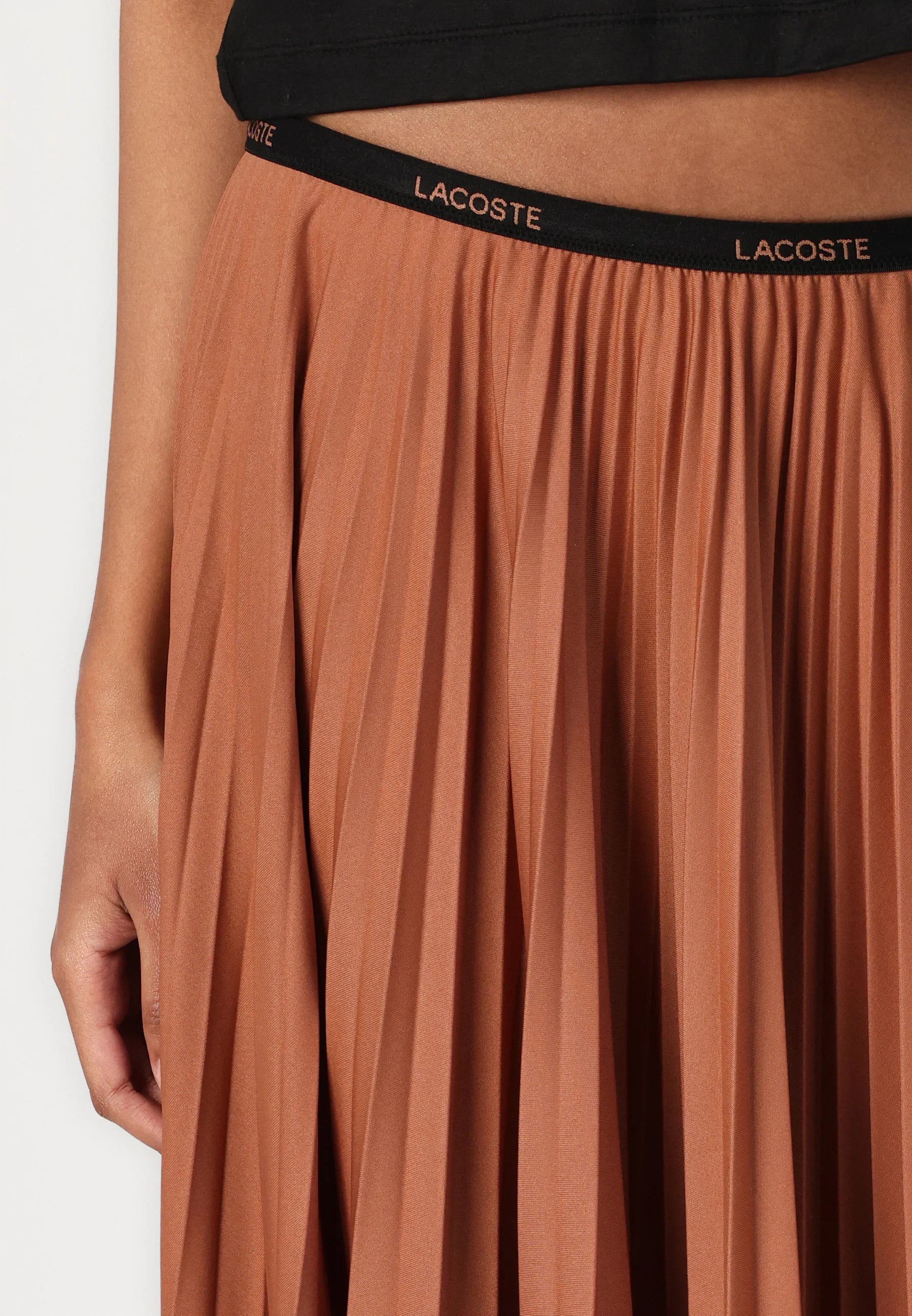 Lacoste Women's Elastic Waist Pleated Skirt