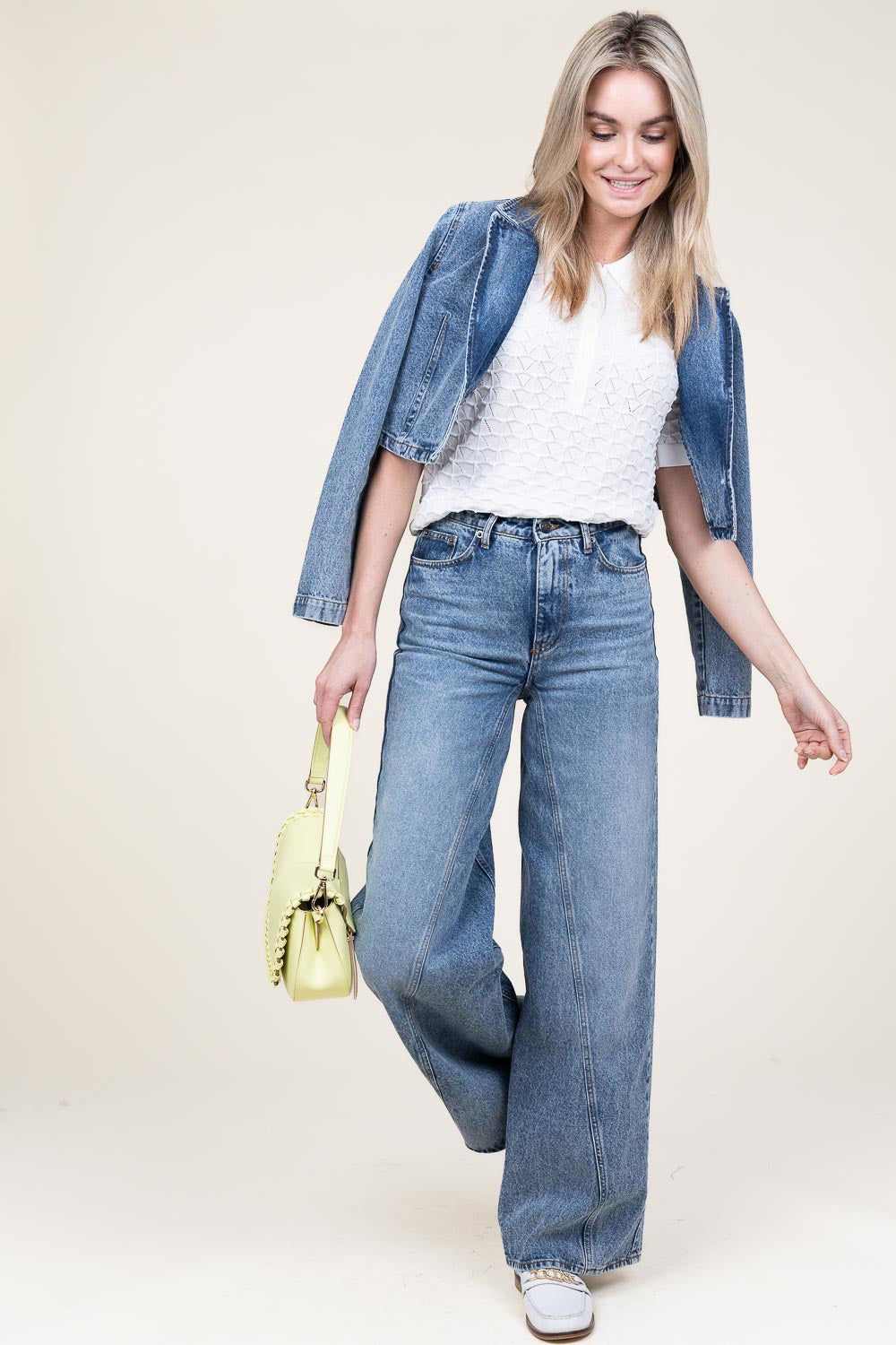 Co'couture Vika Non-Stretch Wide-Leg Jeans – Blue