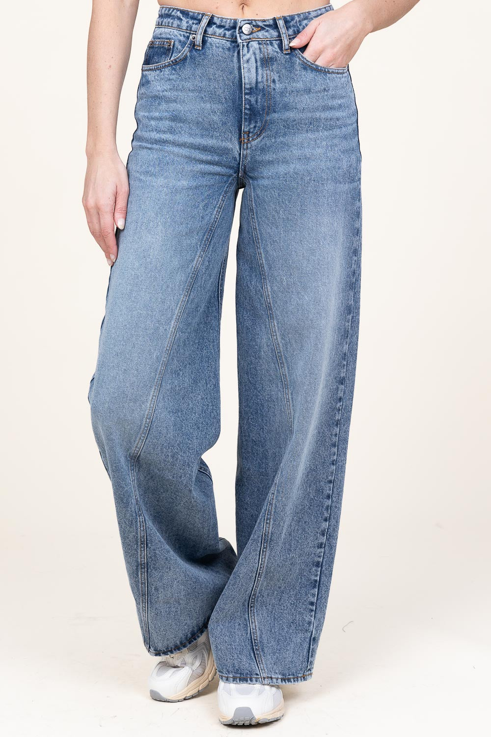 Co'couture Vika Non-Stretch Wide-Leg Jeans – Blue
