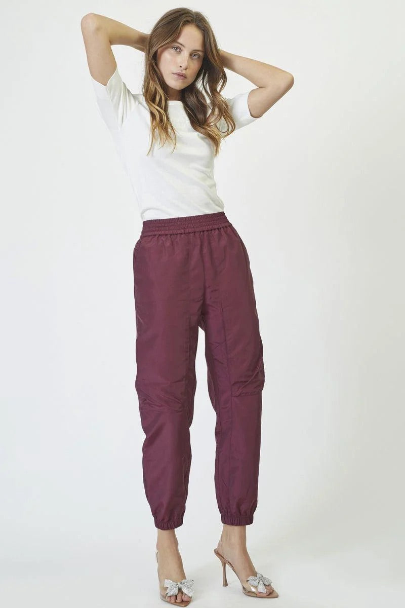 Co'couture Trice CC Tech Jogger Trousers – Burgundy