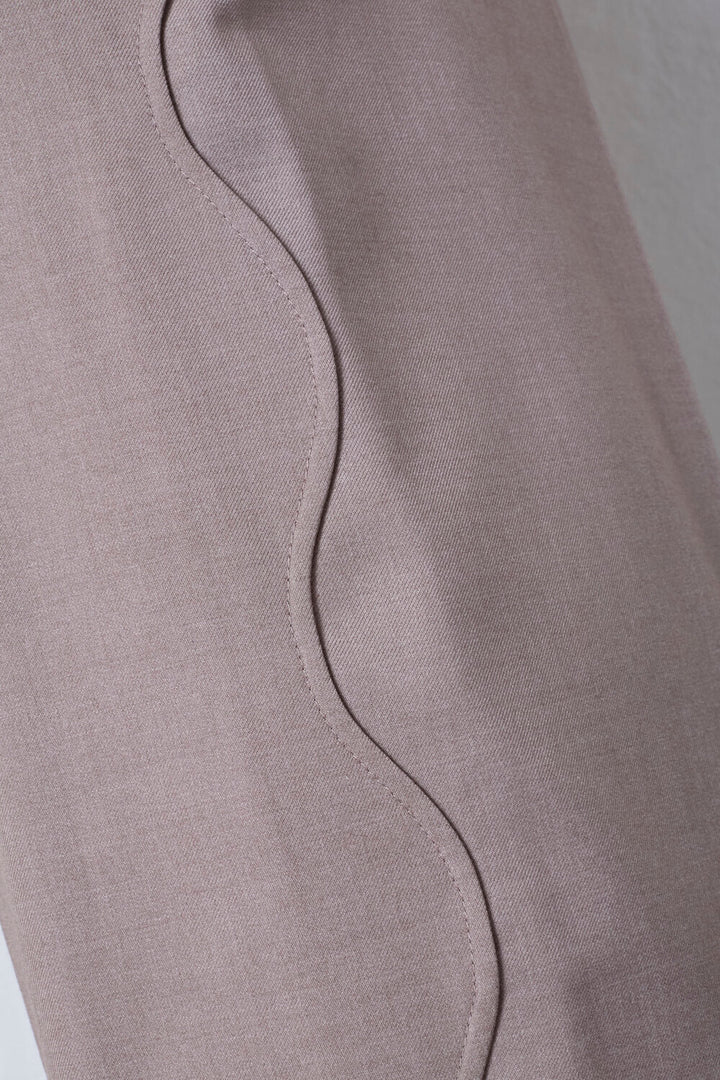 Co'couture Matty Wave Seam Wide-Leg Trousers – Mink