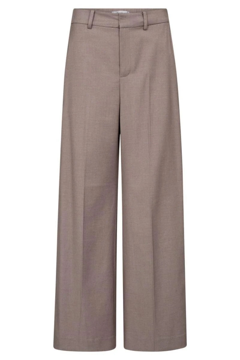 Co'couture Matty Wave Seam Wide-Leg Trousers – Mink