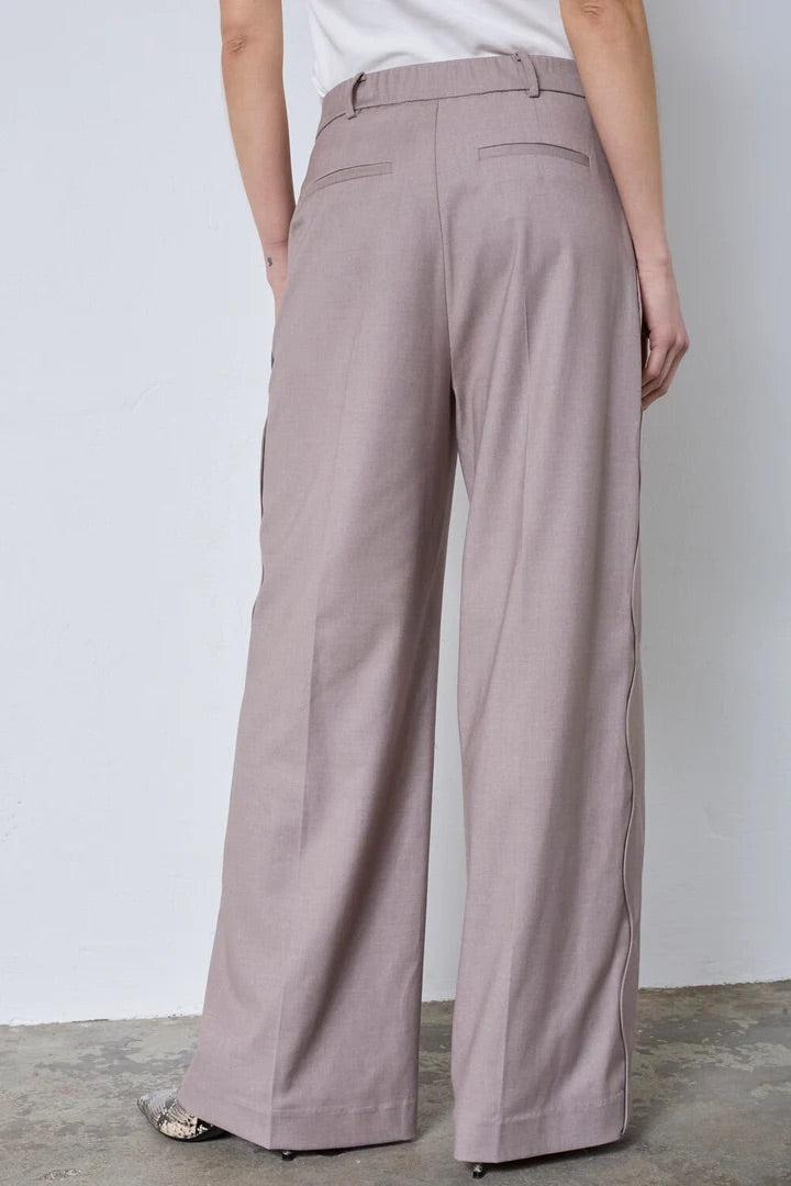 Co'couture Matty Wave Seam Wide-Leg Trousers – Mink