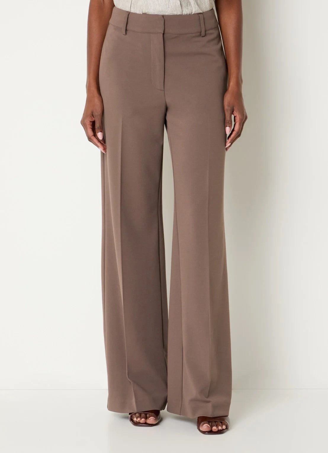 Co'couture Matty Wave Seam Wide-Leg Trousers – Mauve