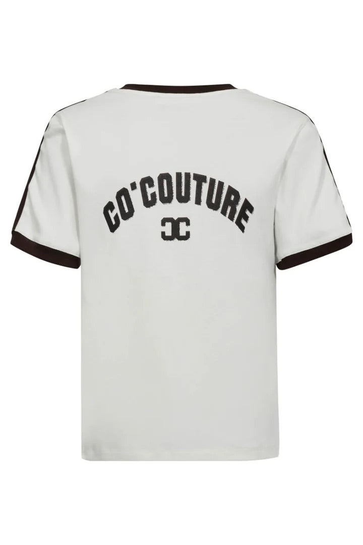 Co'couture Edge CC Stripe V-T-Shirt – Offwhite