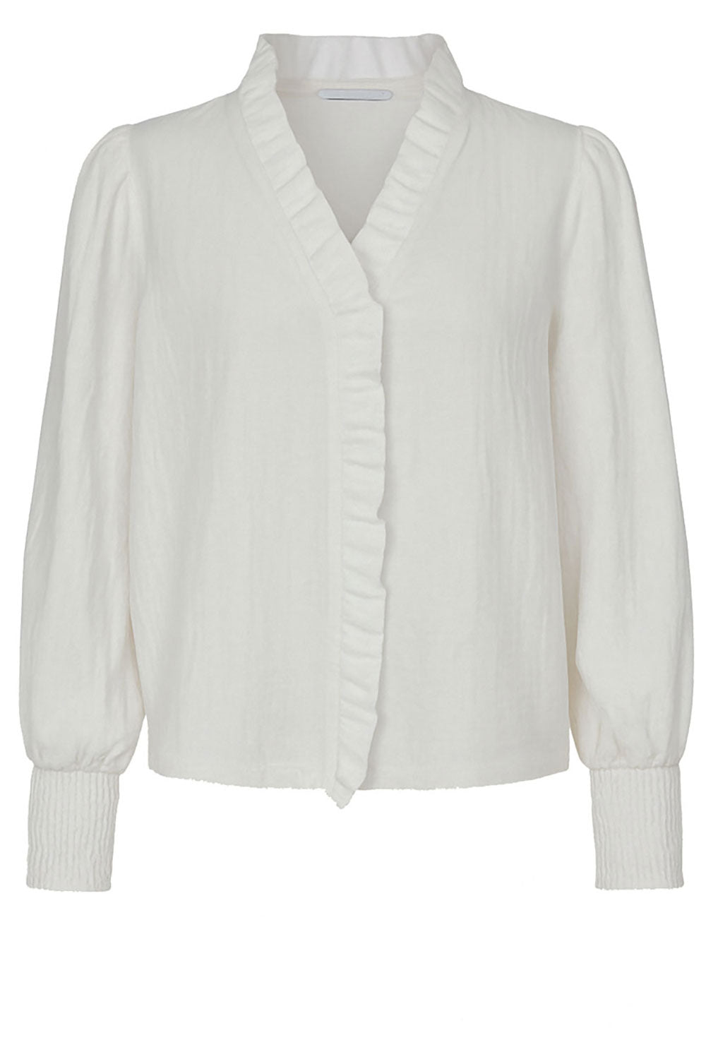 Co'couture Shina CC Ruffle Viscose Blouse – Natural