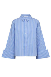 Co'couture Bianca Wide Cuff Shirt – Pale Blue
