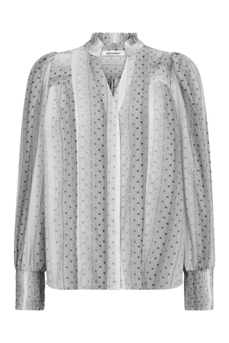 Co'couture Olly CC V-Long-Sleeve Shirt – Off White