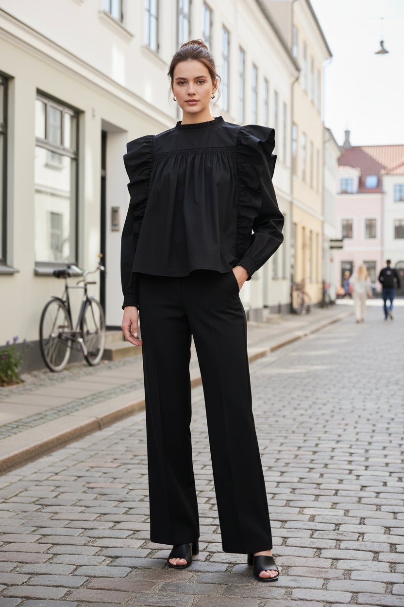 Cotton Crisp Frill Blouse – Utca