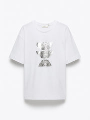 InWear Graphic T-Shirt – White Silver Foil Print