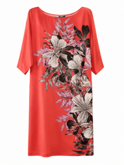 Marciano by Guess Floral Print Shift Dress – Coral, women's fashion, designer clothing, elegant summer dress.
