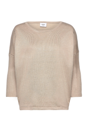 Saint Tropez MilaSZ R-Neck Pullover - Plaza Taupe Melange
